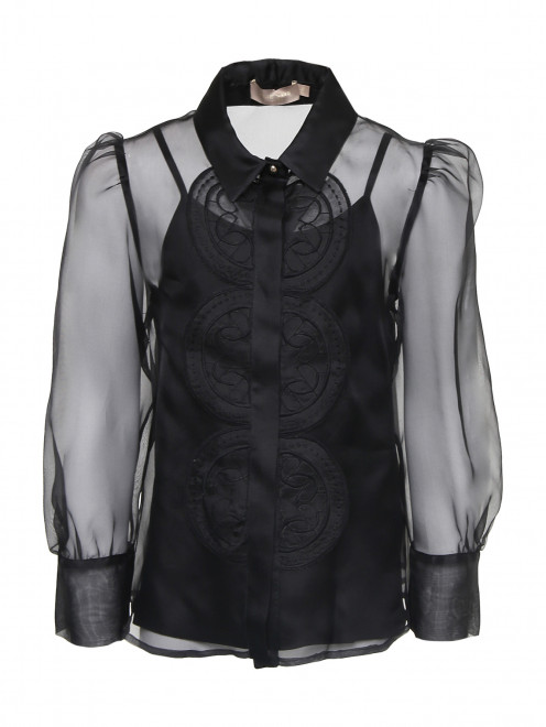 Полупрозрачная блуза из шелка Elie Saab - Общий вид