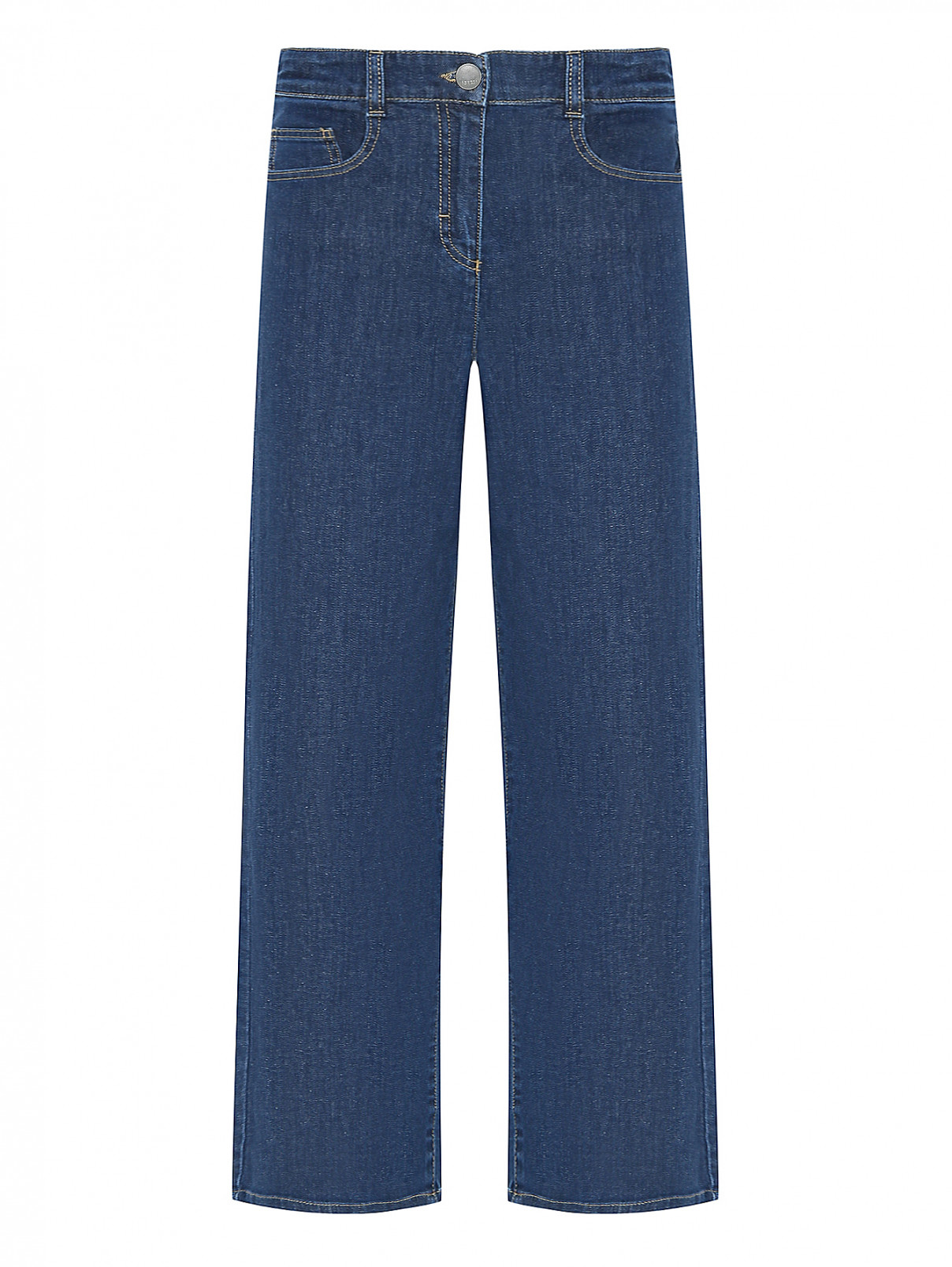Широкие однотонные джинсы Aspesi  –  Общий вид  – Цвет:  Синий