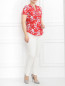 Блуза из хлопка с цветочным узором Marina Sport  –  Модель Общий вид
