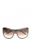 Солнцезащитные очки "стрекоза" в пластиковой оправе с декоративными дужками BVLGARI  –  Общий вид