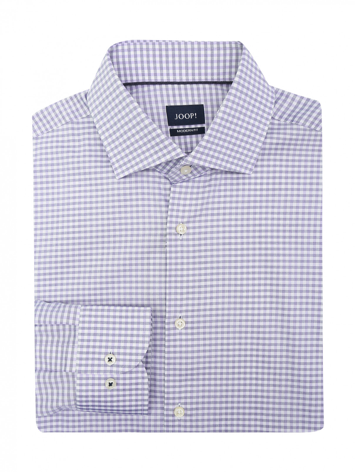 Рубашка из хлопка с узором Joop  –  Общий вид  – Цвет:  Фиолетовый