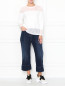 Укороченные джинсы с декоративными отворотами Persona by Marina Rinaldi  –  МодельОбщийВид