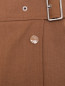 Юбка из вискозы и шерсти на кнопках с карманами Burberry  –  Деталь