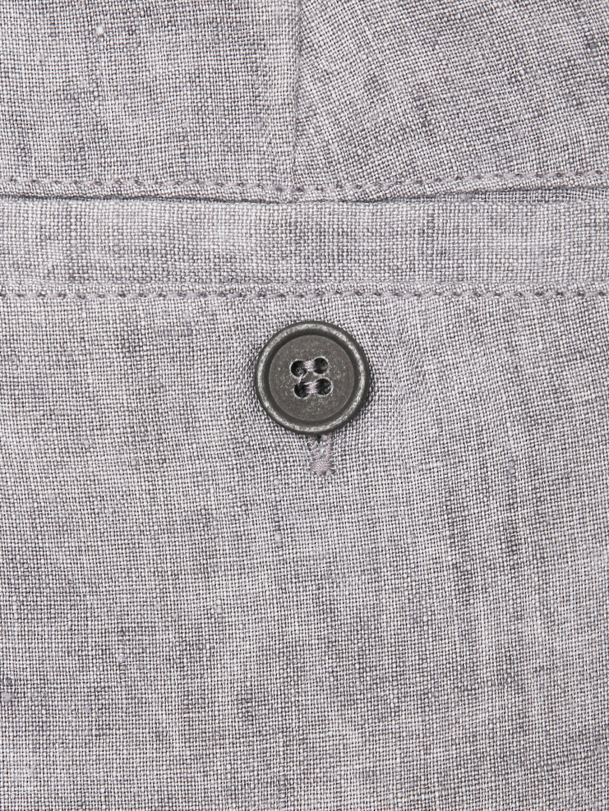 Однотонные шорты изо льна Il Gufo  –  Деталь  – Цвет:  Серый