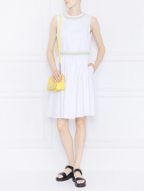 Платье из хлопка с контрастной отделкой Blugirl - МодельОбщийВид