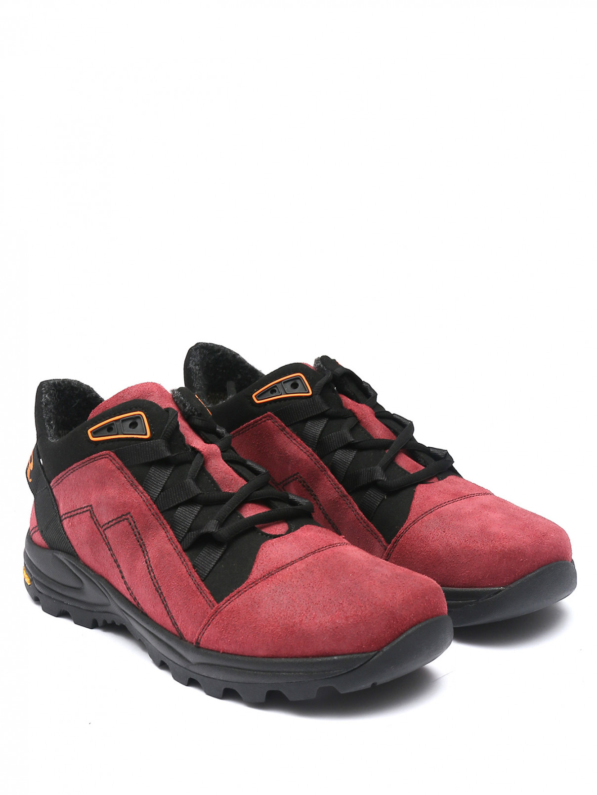 Комбинированные ботинки на шнурках BAER  –  Общий вид  – Цвет:  Фиолетовый