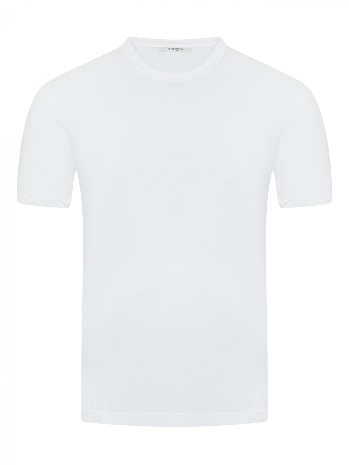 Базовая футболка из хлопка Kangra Cashmere  –  Общий вид  – Цвет:  Белый