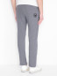 Трикотажные брюки из хлопка на резинке с карманами Frankie Morello  –  МодельВерхНиз1