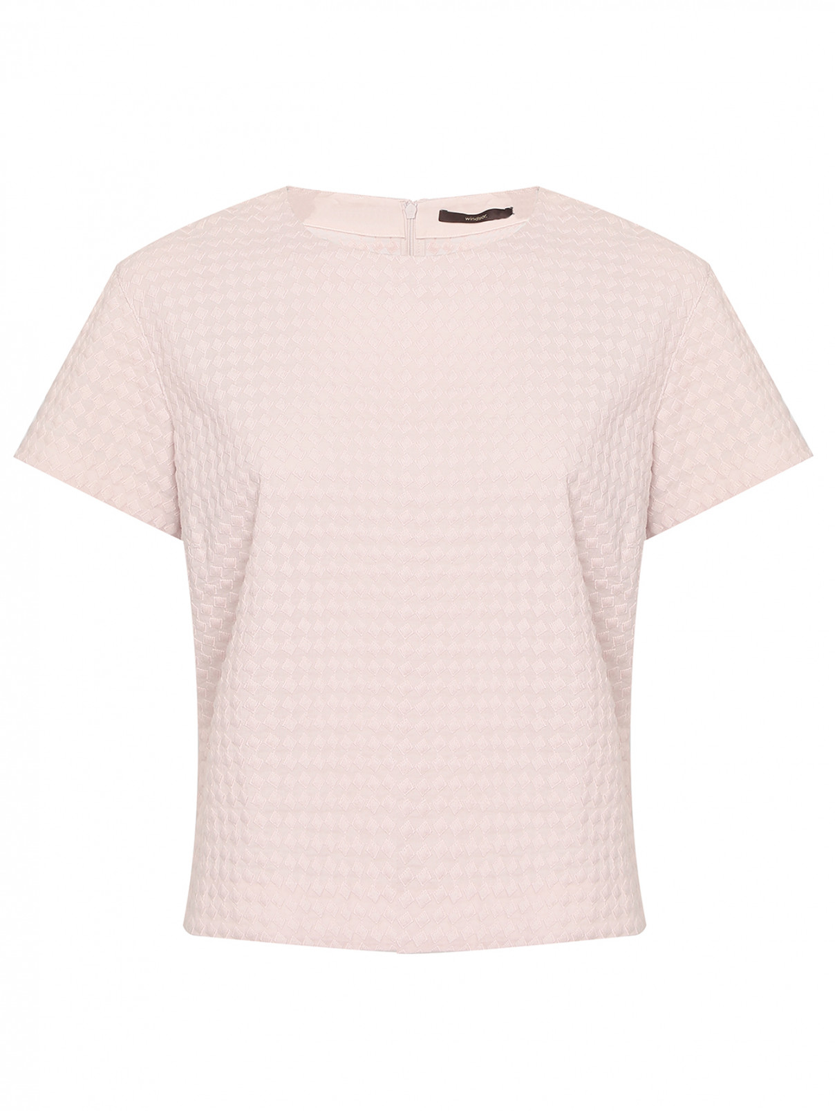 Блуза из хлопка с вышивкой Windsor  –  Общий вид  – Цвет:  Розовый