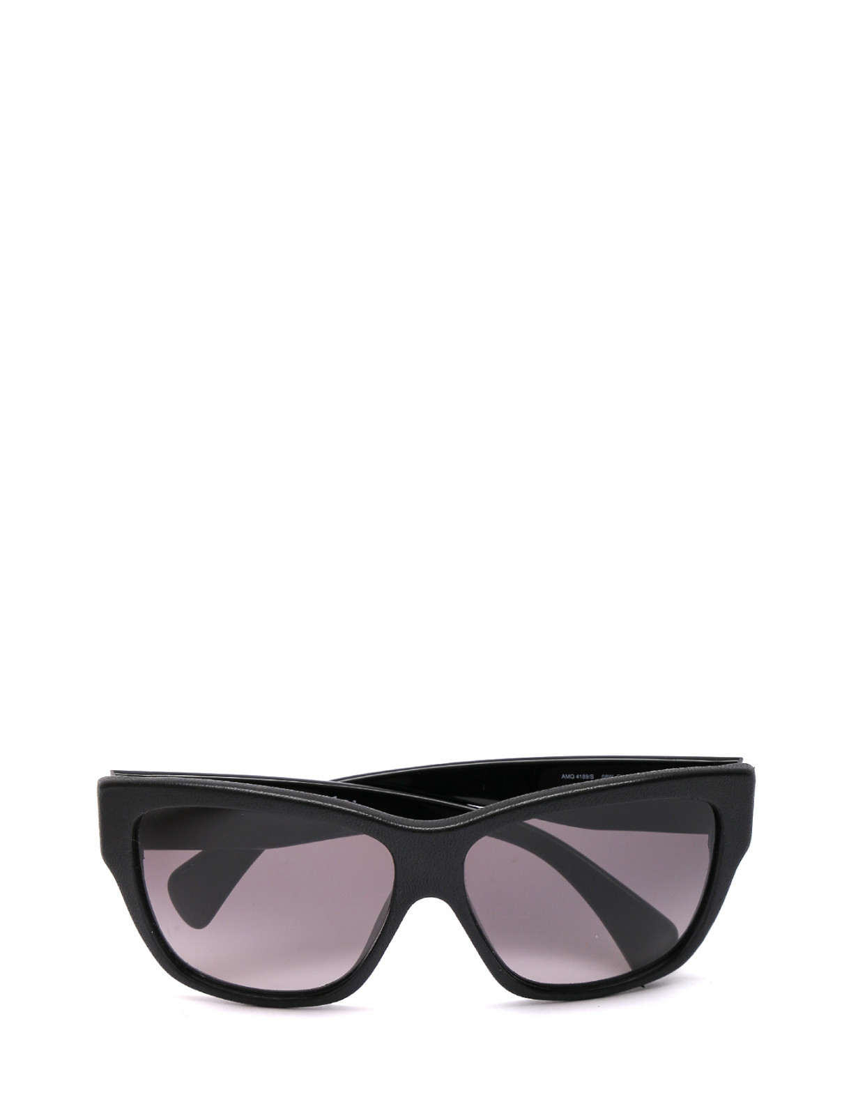 Очки солнцезащитные в пластиковой оправе MC Alexander McQueen  –  Общий вид  – Цвет:  Черный