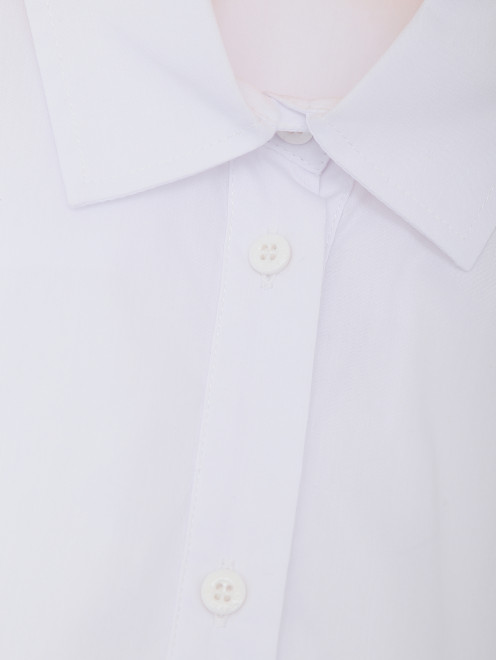 Хлопковая блуза с длинным рукавом - Деталь