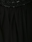 Платье-кейп из шелка с аппликацией из камней на воротонике Alberta Ferretti  –  Деталь