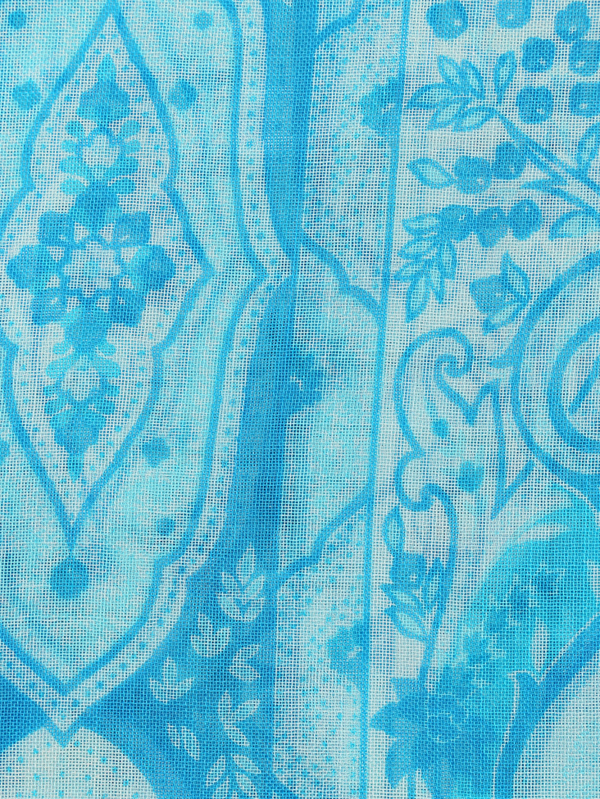 Шарф из кашемира Etro  –  Деталь  – Цвет:  Синий