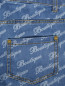 Зауженные джинсы из светлого денима Moschino Boutique  –  Деталь