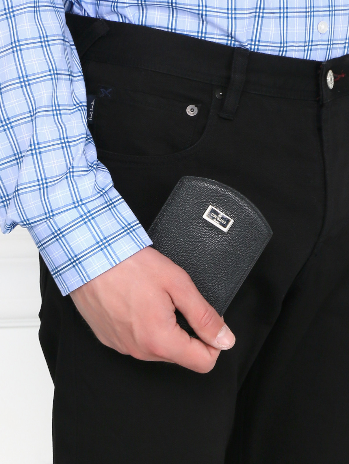 Кожаный чехол для Samsung Corneliani  –  Модель Общий вид  – Цвет:  Черный