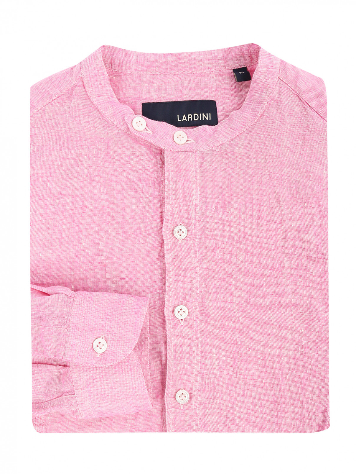 Рубашка из льна LARDINI  –  Общий вид  – Цвет:  Розовый