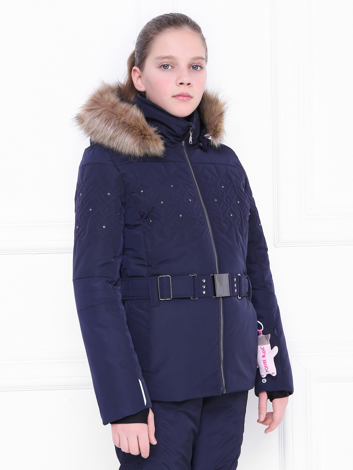 Горнолыжная куртка с поясом Poivre Blanc  –  МодельВерхНиз  – Цвет:  Синий