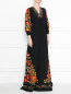 Платье-макси из шелка с цветочным узором Etro  –  МодельВерхНиз