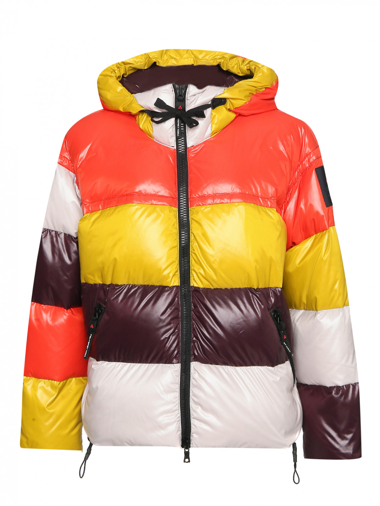 Стеганая куртка с капюшоном Peuterey  –  Общий вид  – Цвет:  Мультиколор