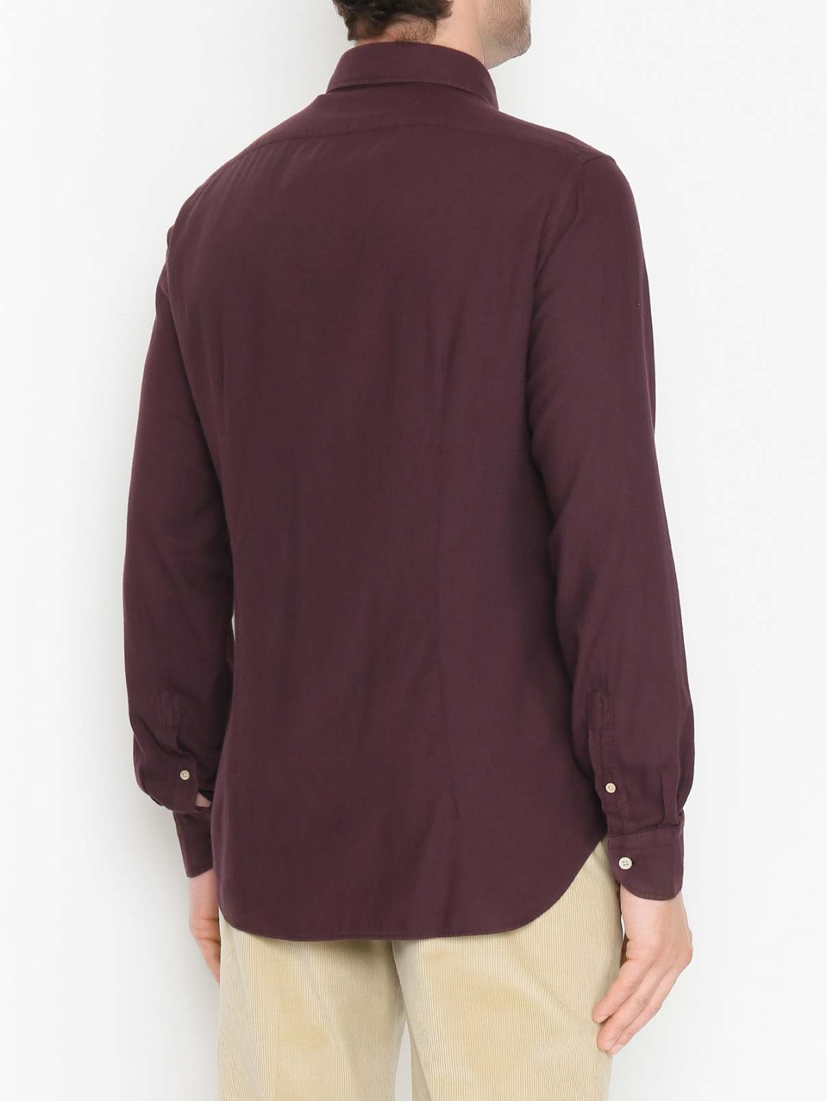 Рубашка из смешанного хлопка Boglioli  –  МодельВерхНиз1  – Цвет:  Фиолетовый