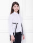 Блуза на пуговицах с поясом-резинкой Gaelle  –  МодельВерхНиз