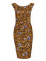 Трикотажное платье с анималистичным узором Versace Collection  –  Общий вид