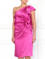 Шелковое платье с декоративным воланом Valentino  –  Модель Верх-Низ