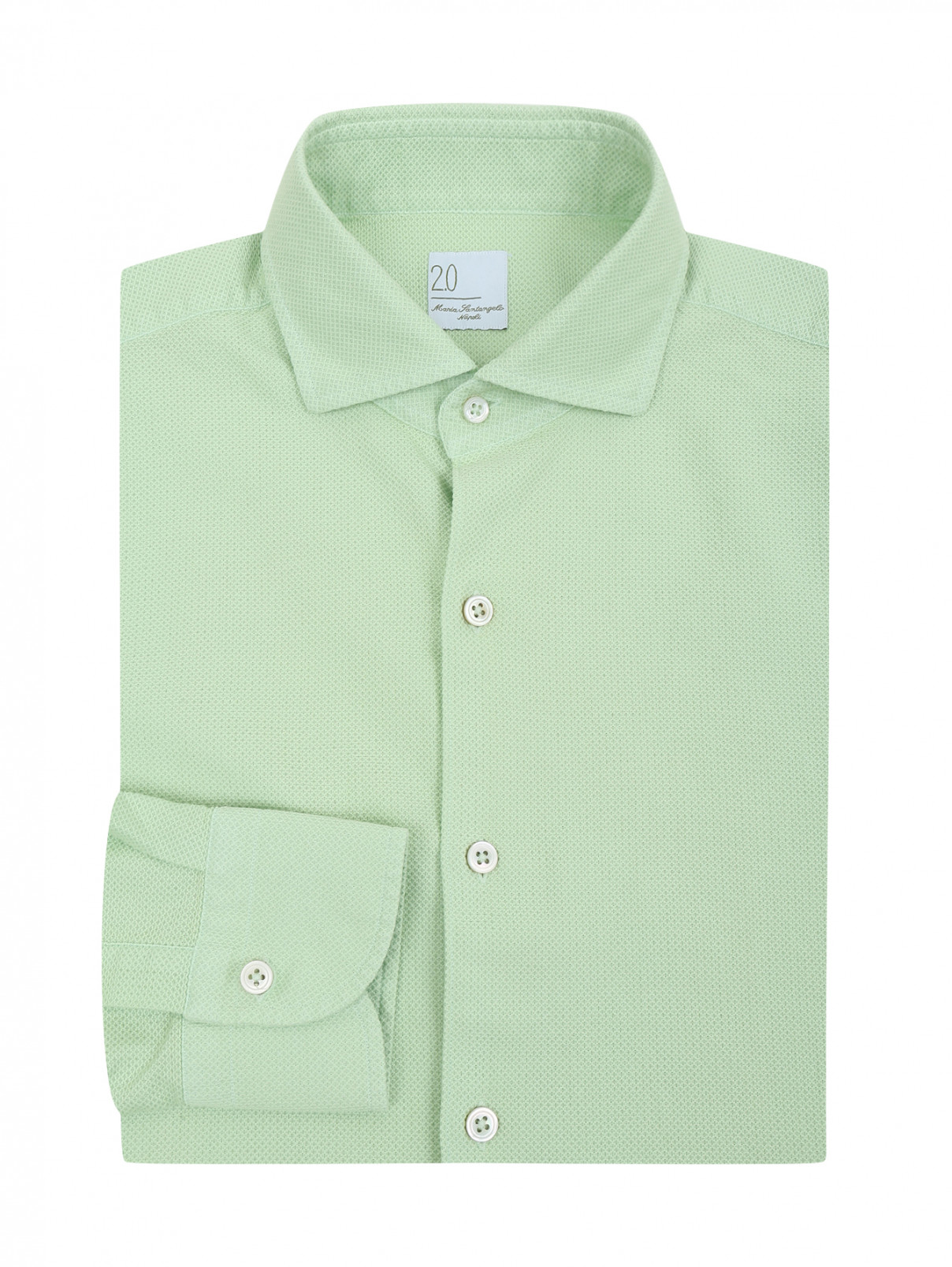 Рубашка из хлопка Maria Santangelo  –  Общий вид  – Цвет:  Зеленый