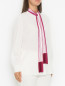 Блуза с плиссированным шарфиком Marina Rinaldi  –  МодельВерхНиз