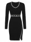 Прямое платье с узором буквы из вискозы Comma  –  Общий вид