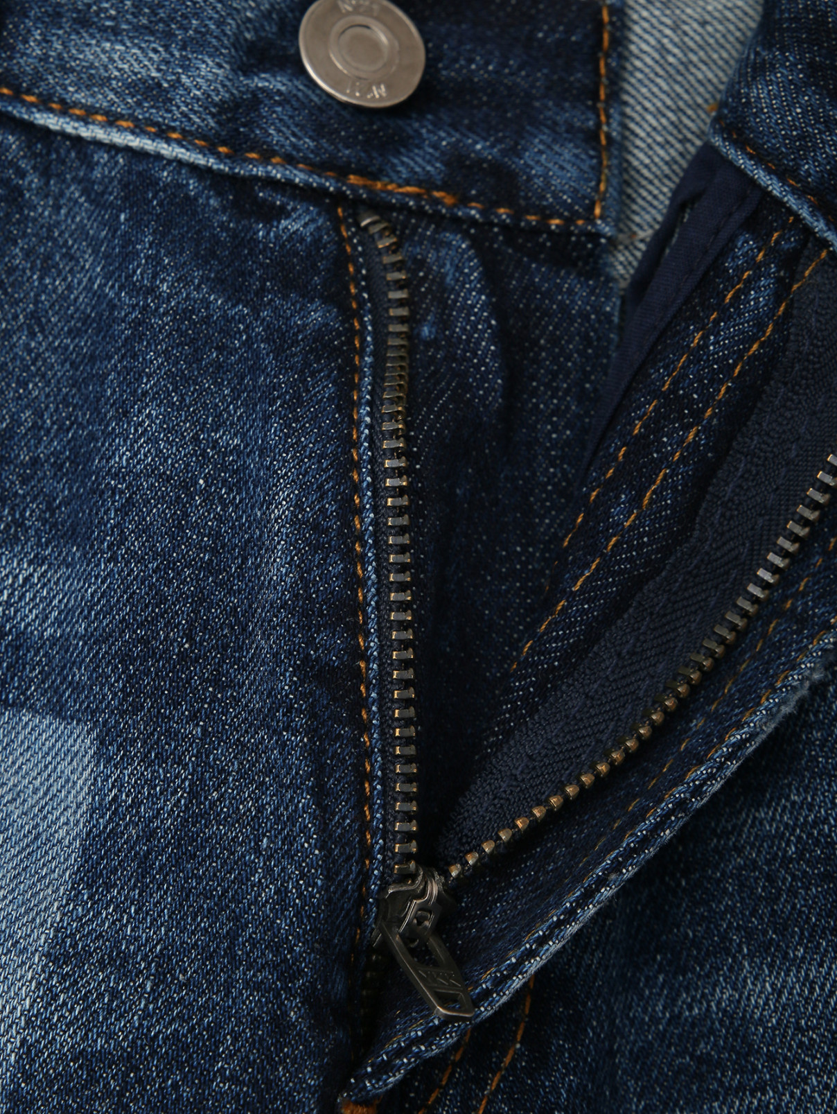 Прямые джинсы с подворотами N21  –  Деталь  – Цвет:  Синий