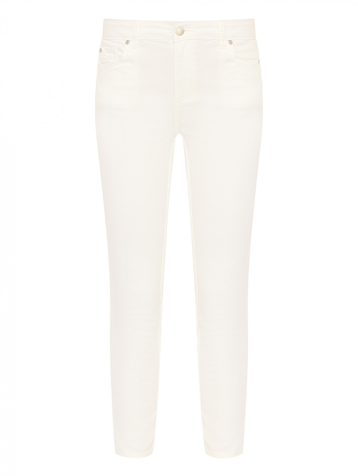 Однотонные зауженные джинсы SILVIAN HEACH  –  Общий вид  – Цвет:  Белый