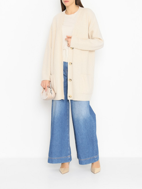 Кардиган с поясом и карманами Weekend Max Mara - МодельОбщийВид