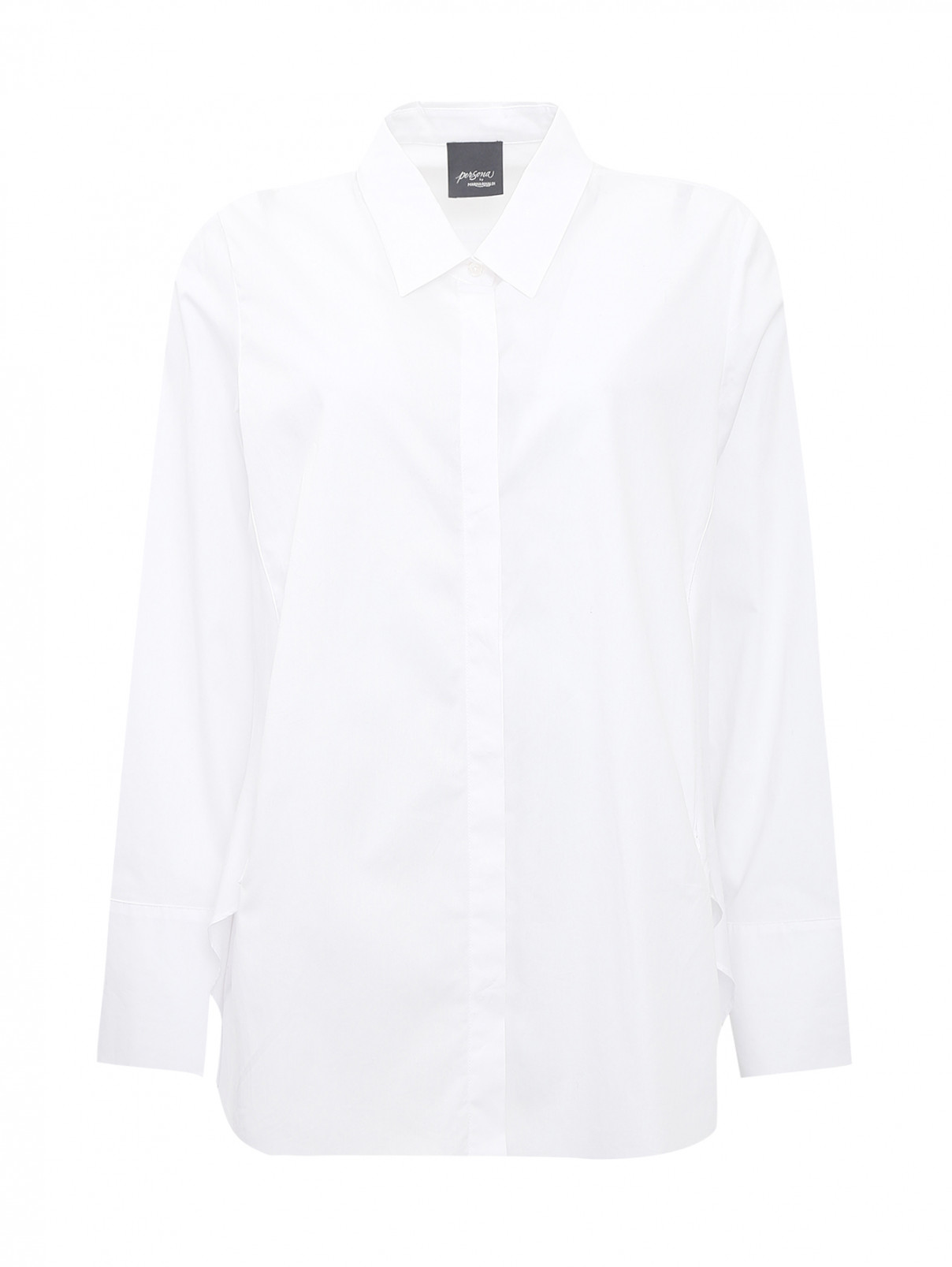 Блуза из хлопка Persona by Marina Rinaldi  –  Общий вид  – Цвет:  Белый