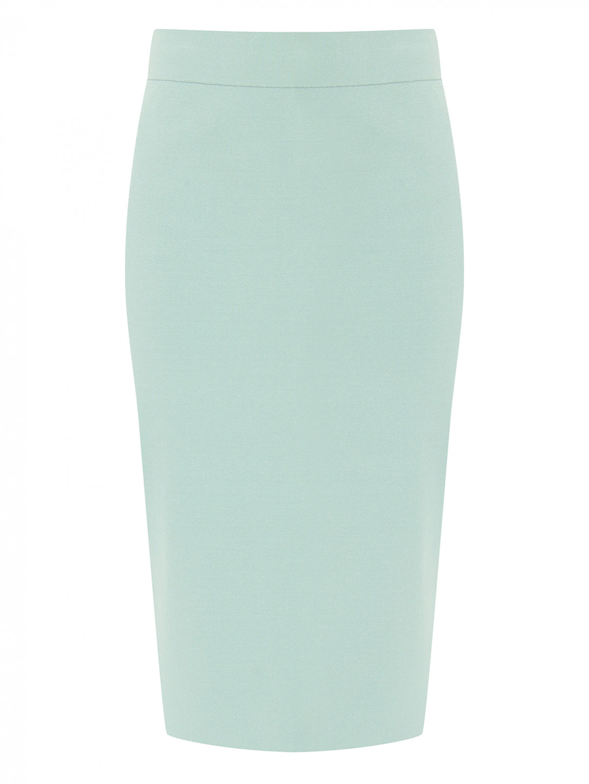 Однотонная трикотажная юбка Marina Rinaldi  –  Общий вид  – Цвет:  Зеленый