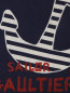 Футболка хлопковая с принтом Junior Gaultier  –  Деталь