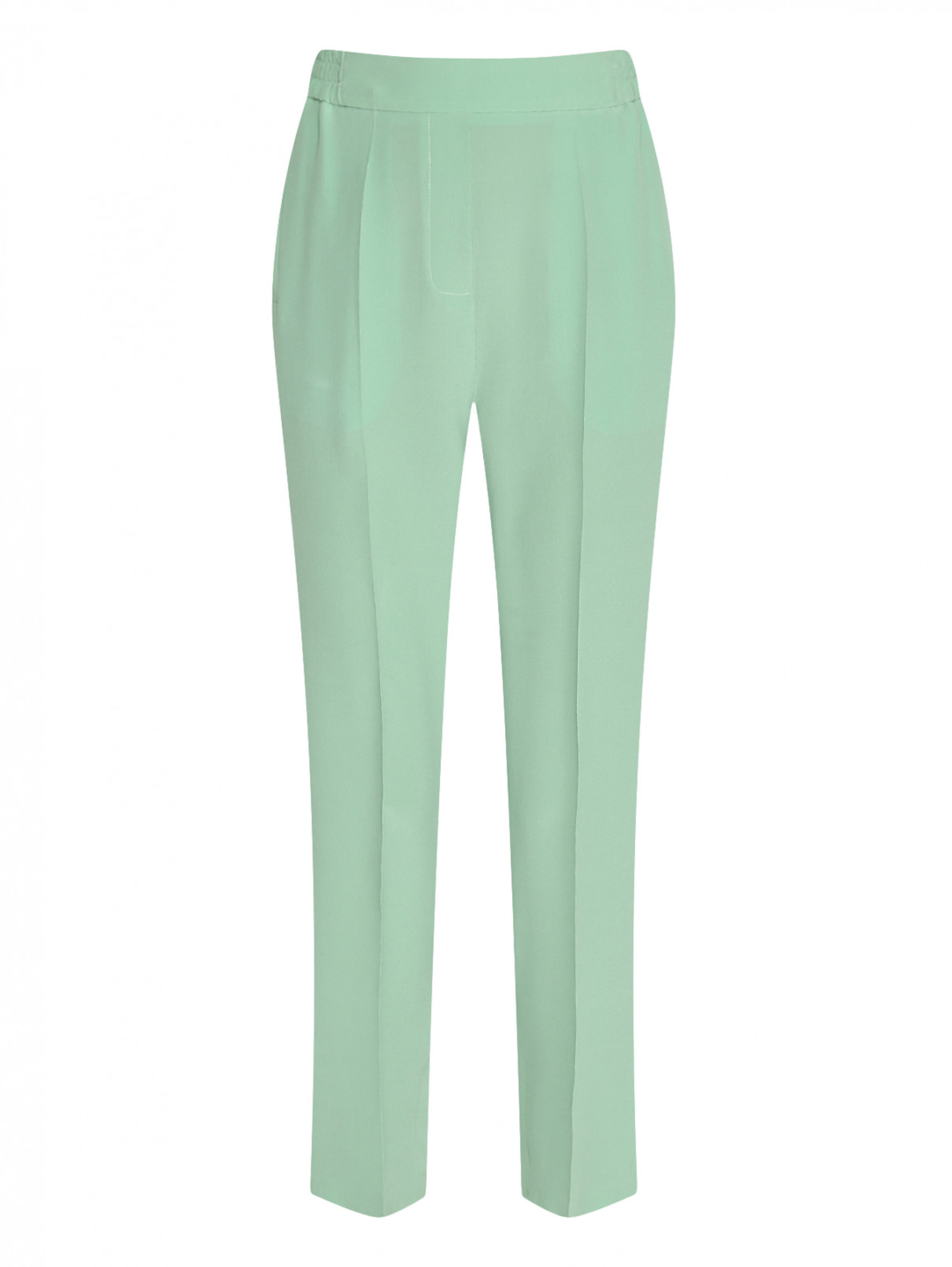 Укороченные брюки на резинке Etro  –  Общий вид  – Цвет:  Зеленый