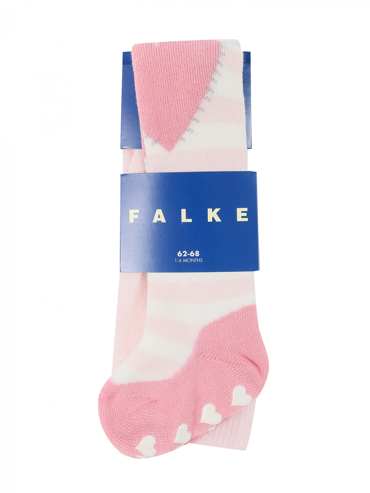 Теплые колготки из хлопка с узором Falke  –  Общий вид  – Цвет:  Розовый