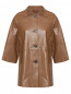 Пальто из кожи с карманами Weekend Max Mara  –  Общий вид