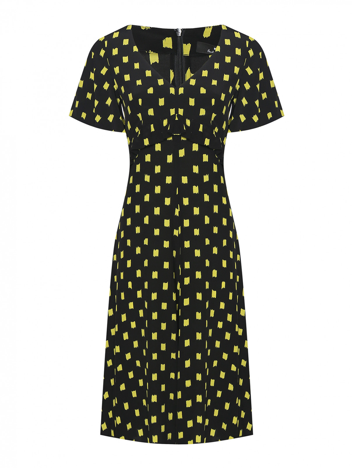 Платье-миди из вискозы с узором Paul Smith  –  Общий вид  – Цвет:  Узор
