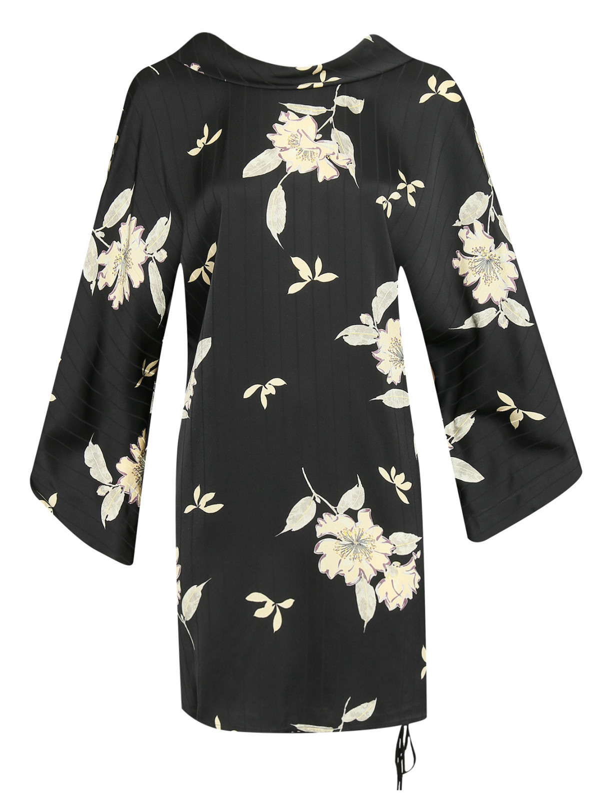 Платье свободного кроя с узором Etro  –  Общий вид  – Цвет:  Черный