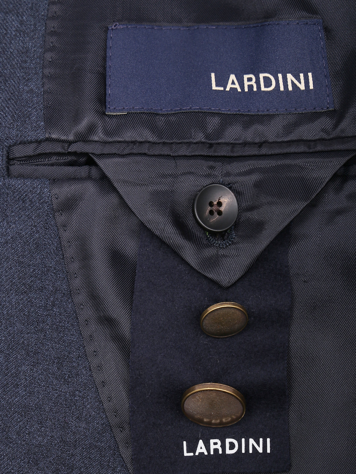 Пиджак из шерсти LARDINI  –  Деталь2  – Цвет:  Синий