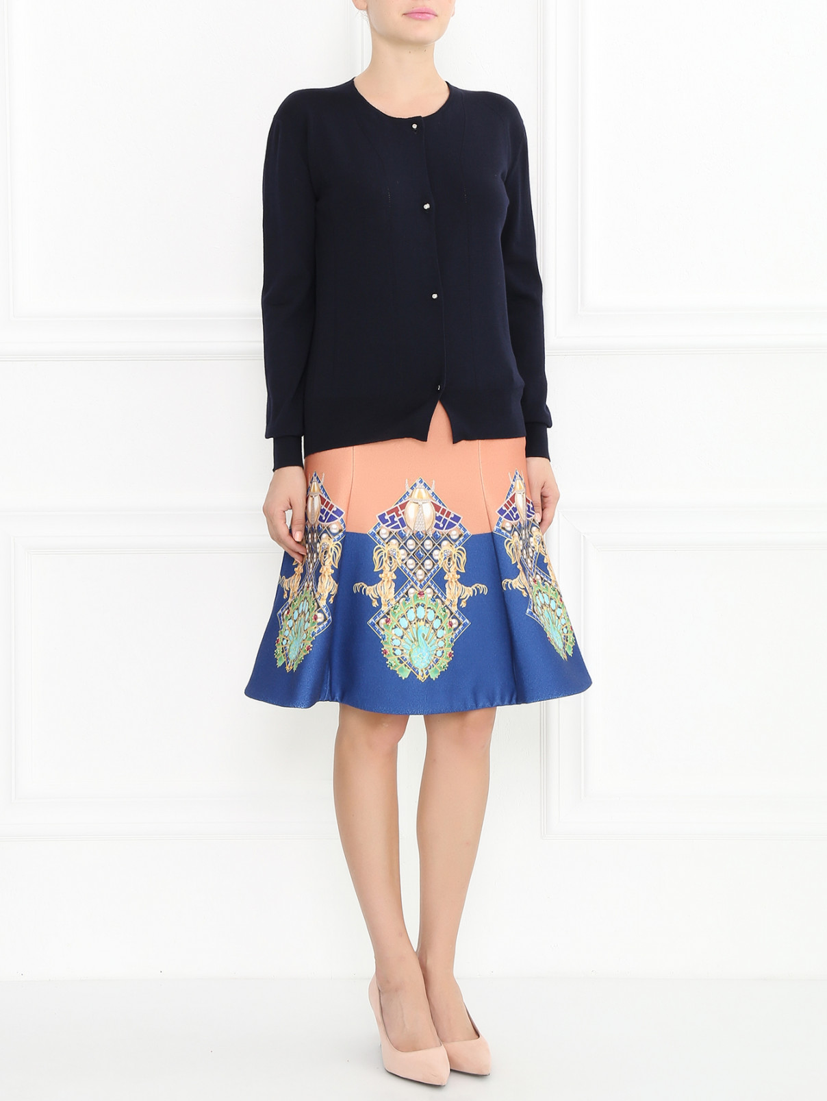 Расклешенная юбка с узором Mary Katrantzou  –  Модель Общий вид  – Цвет:  Узор
