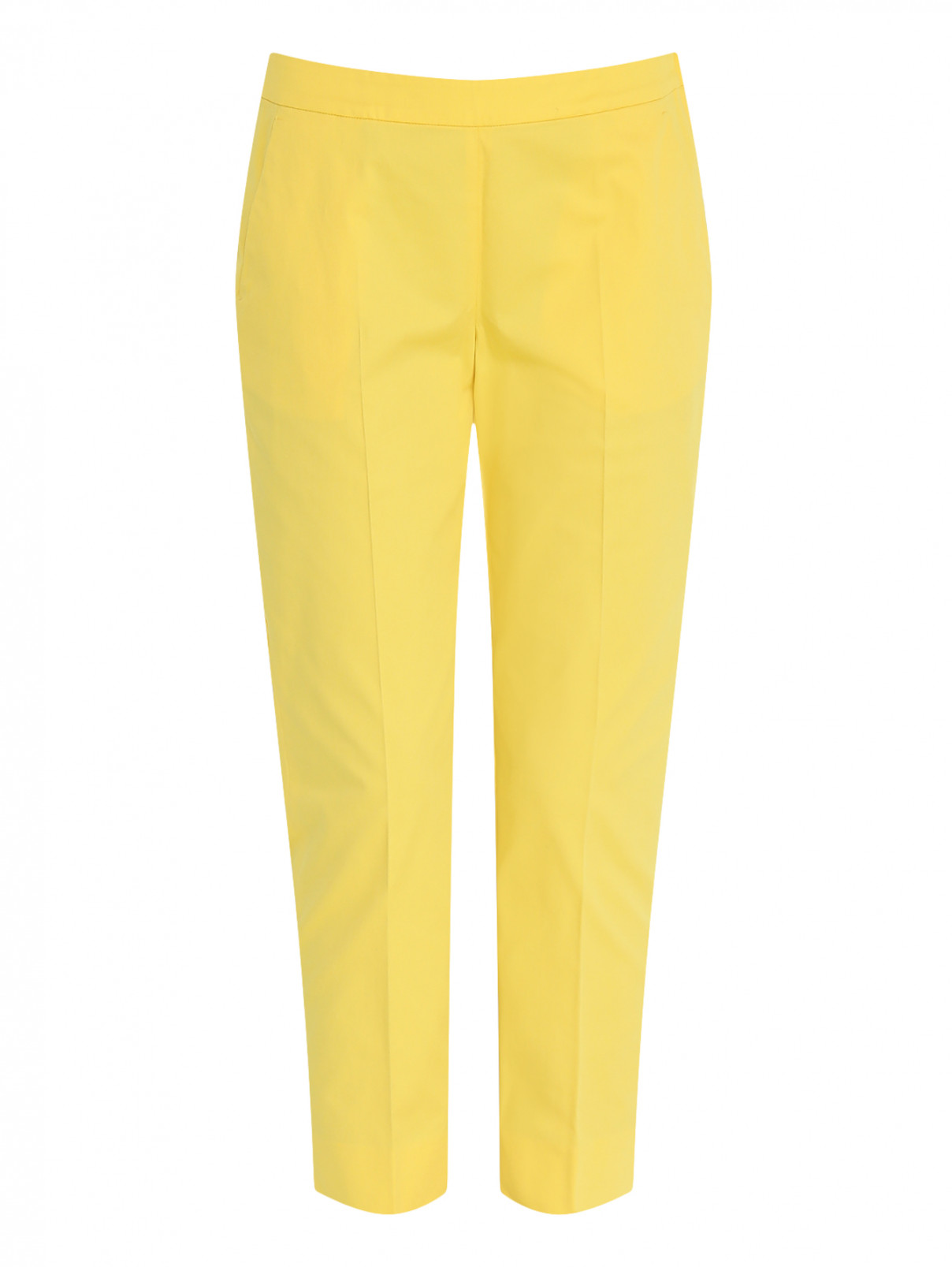 Укороченные брюки из хлопка Max&Co  –  Общий вид  – Цвет:  Желтый