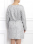 Платье-мини с поясом из фактурной ткани Marina Rinaldi  –  Модель Верх-Низ1
