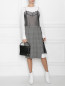 Платье из шелка с шерстяной юбкой Alberta Ferretti  –  МодельОбщийВид
