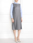 Платье-миди из шерсти с симметричными складками Jil Sander  –  Модель Общий вид