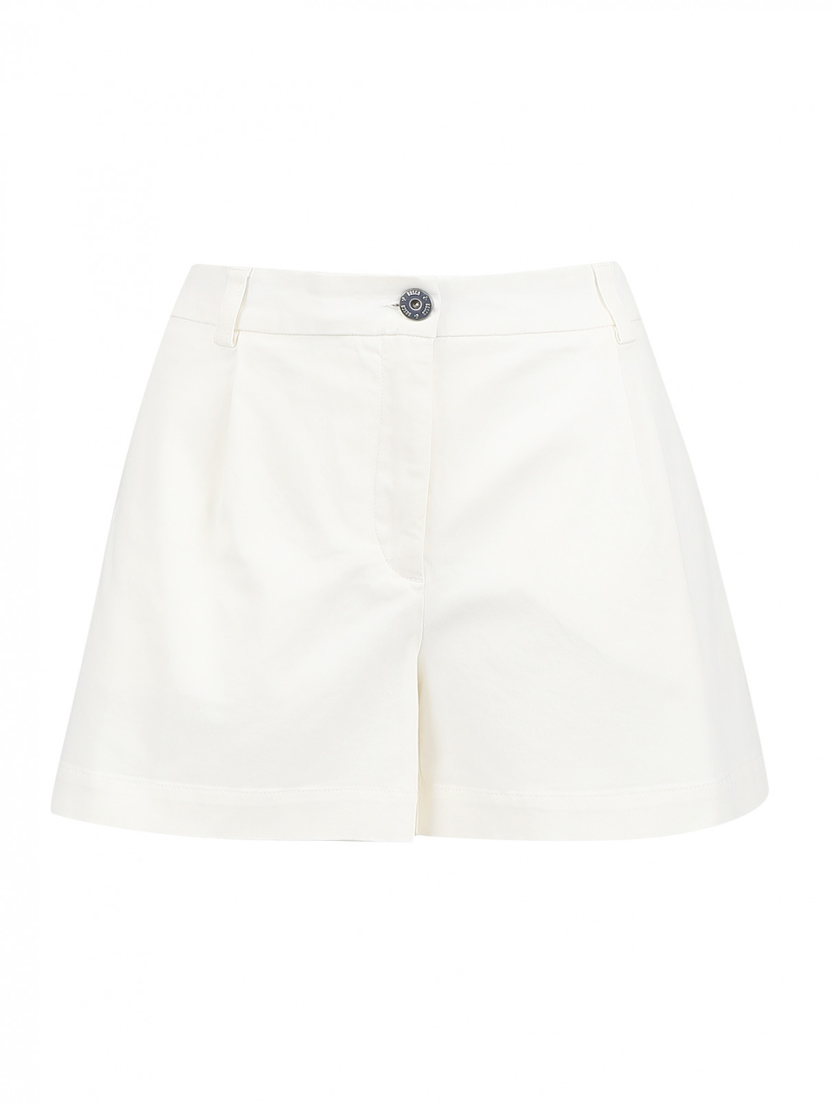 Классические шорты из хлопка BOSCO  –  Общий вид  – Цвет:  Белый
