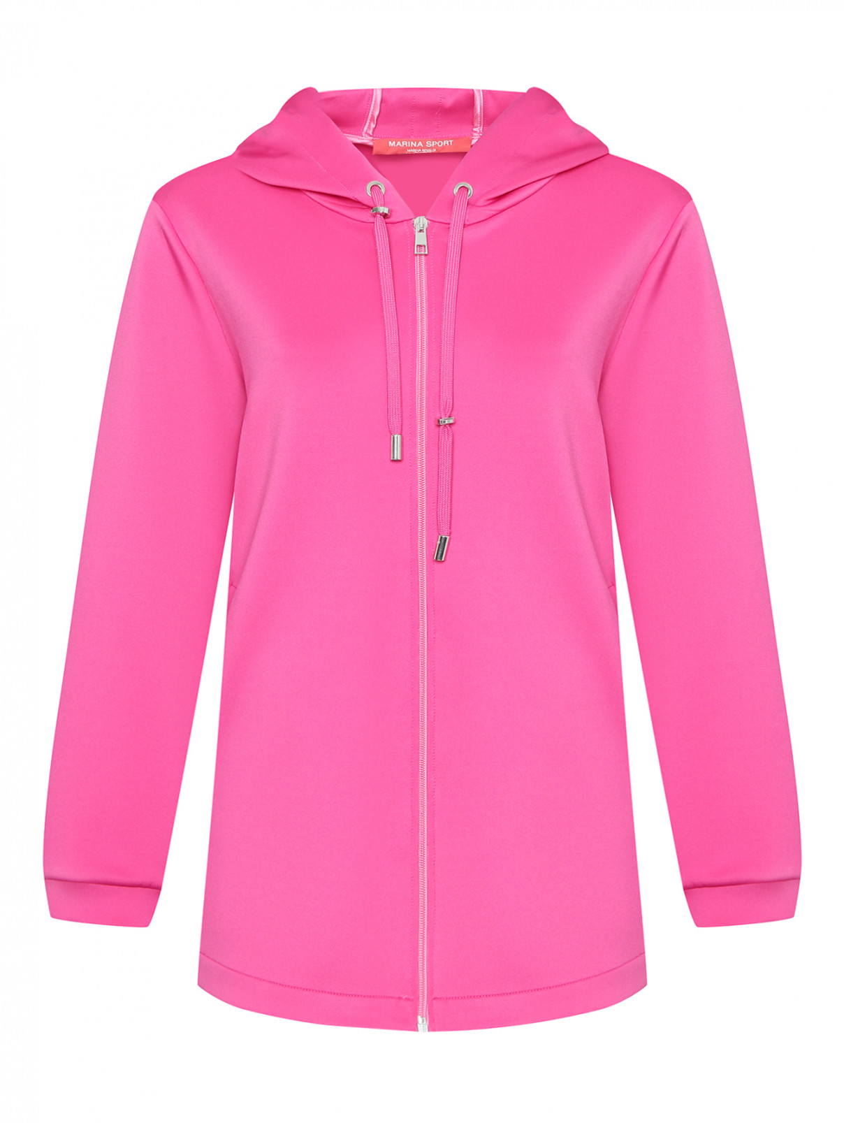 Толстовка с карманами на молнии Marina Rinaldi  –  Общий вид  – Цвет:  Розовый