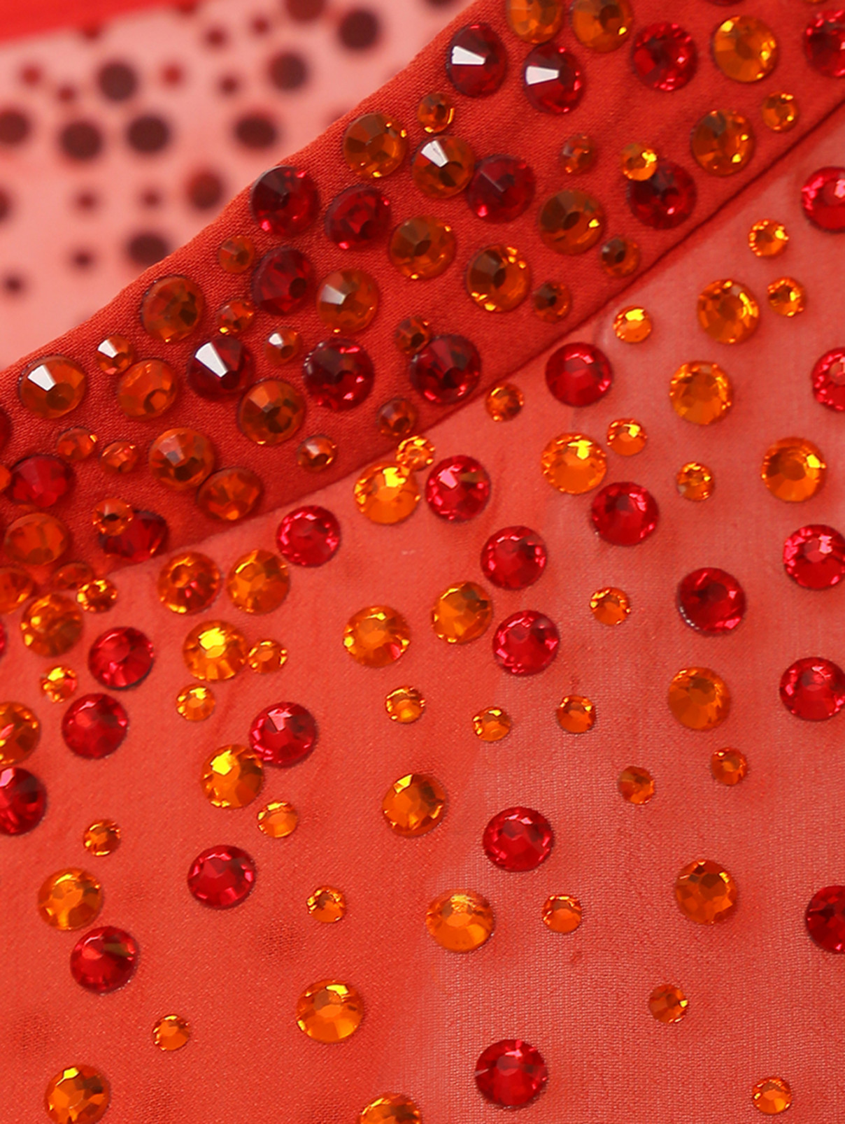 Платье из шелка декорированное стразами Jenny Packham  –  Деталь1  – Цвет:  Красный